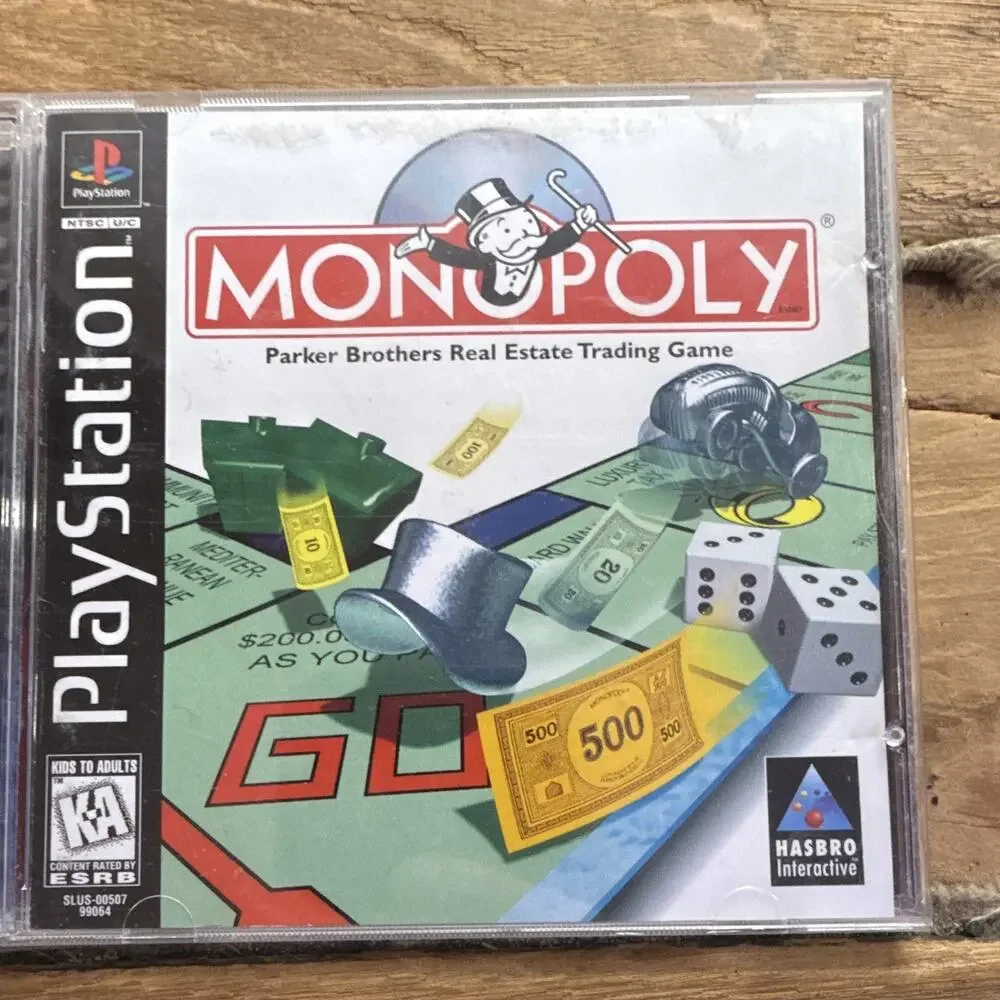 Hasbro Interactive Monopoly Board Game (PS1) 1997 NTSC-U/C KA Multiplayer